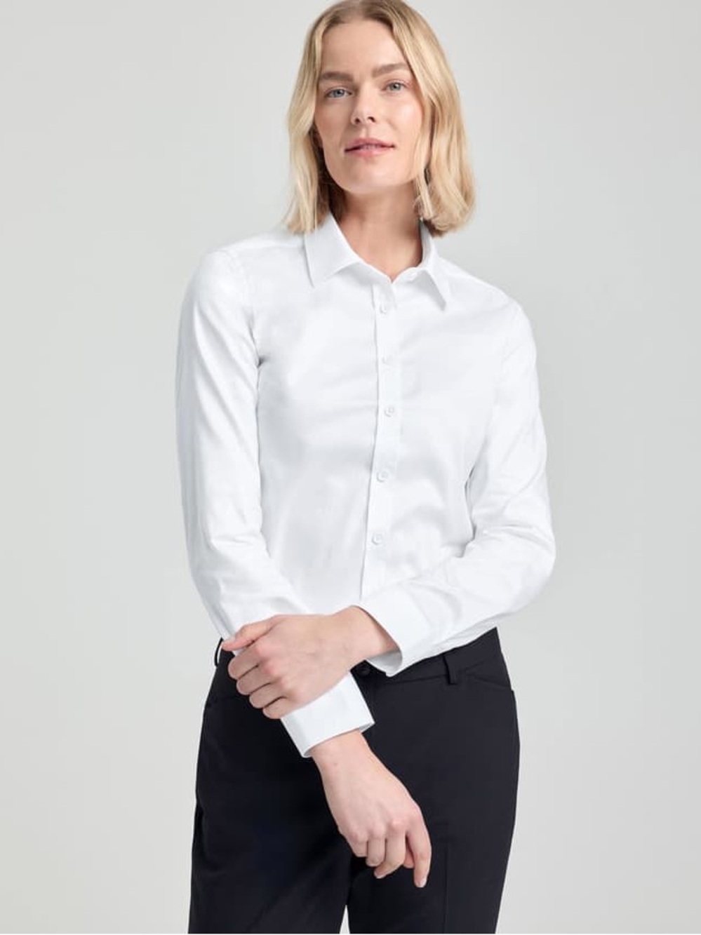 J Crew Haberdashery White Long Sleeve Button Down Shirt